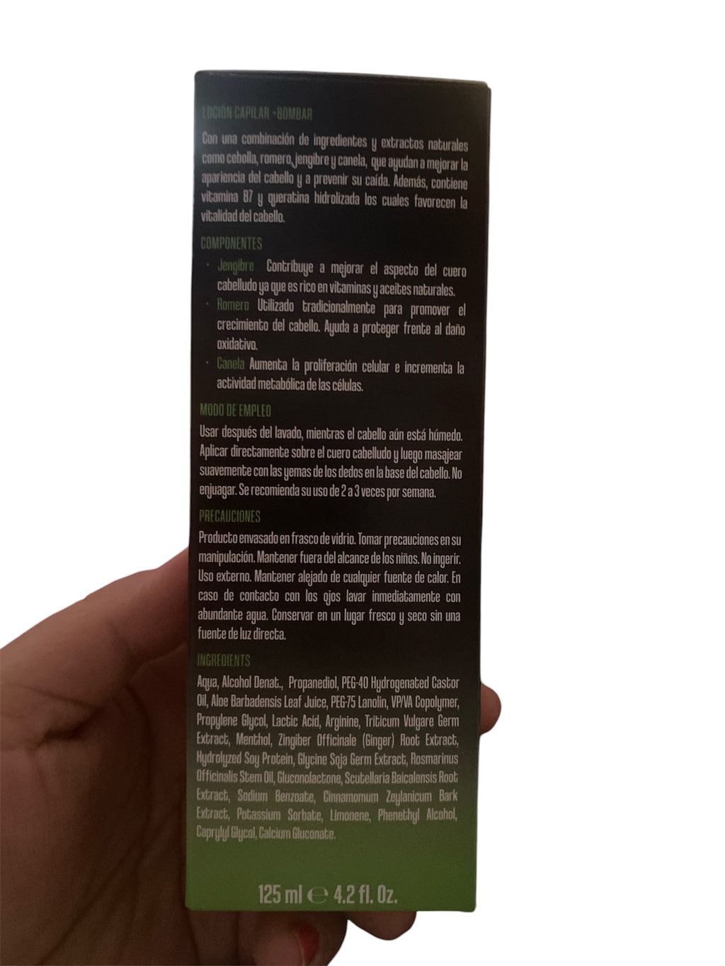 Loción Capilar +Bombar