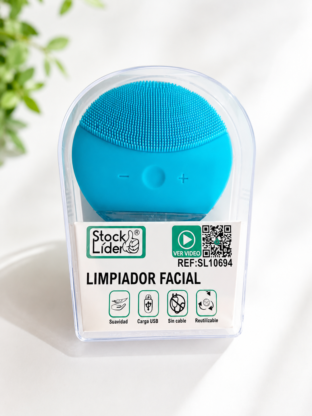 Limpiador Facial de Silicona Recargable USB con Cable