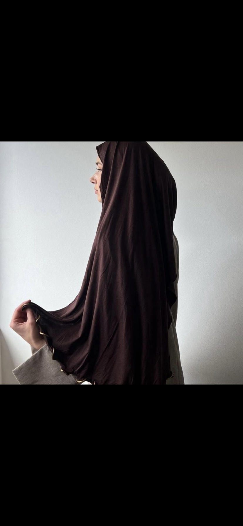 Hijab jersey con volantes
