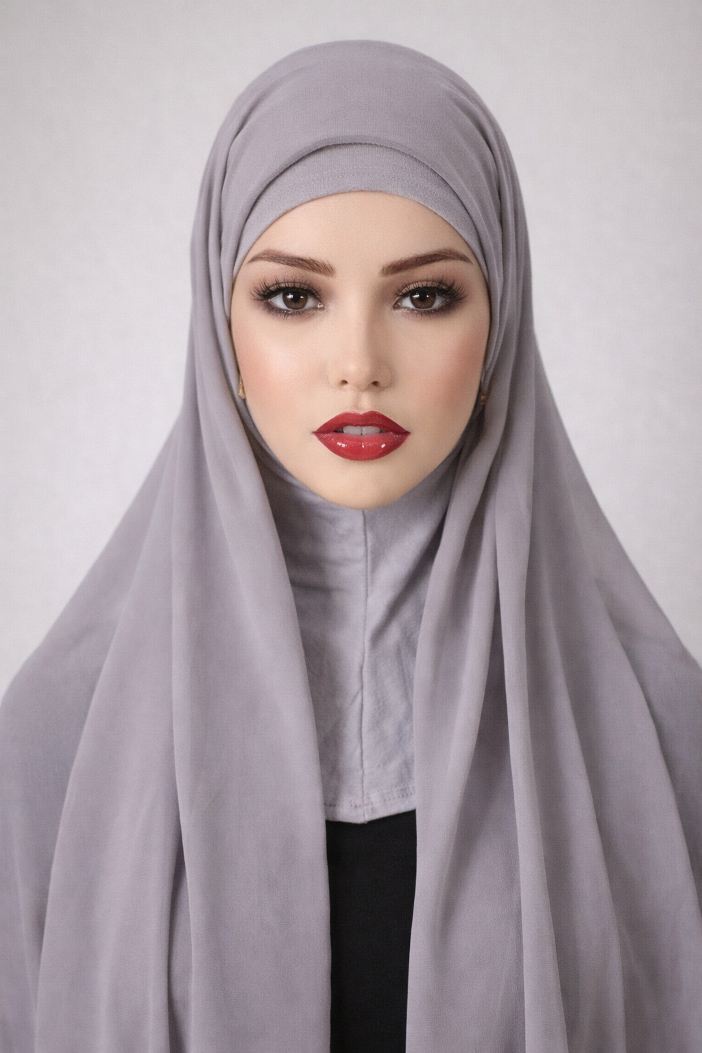Hijab chiffon con gorrito