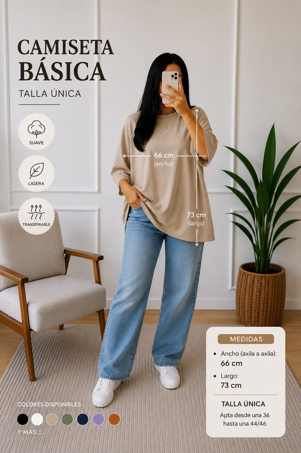 Camiseta Básica talla única
