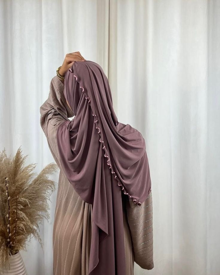 Hijab jersey con volantes