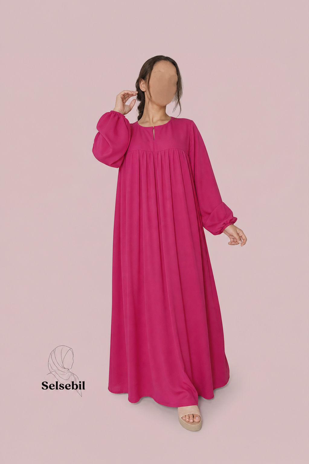 Abaya tela crepe