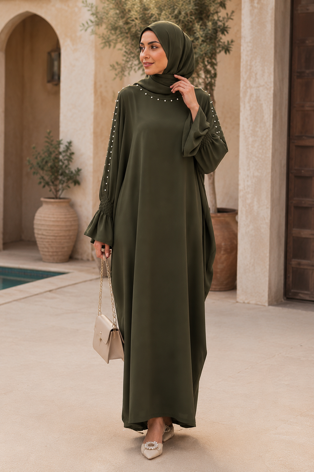 Abaya mariposa talla única